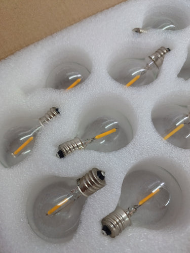 10 Bombillas LED G40 E12 1W – Luz Cálida 2700K IP54